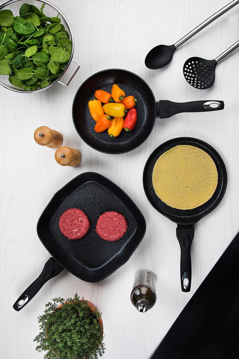 Excelsa Ecoenergy Crêpespfanne, Schwarz