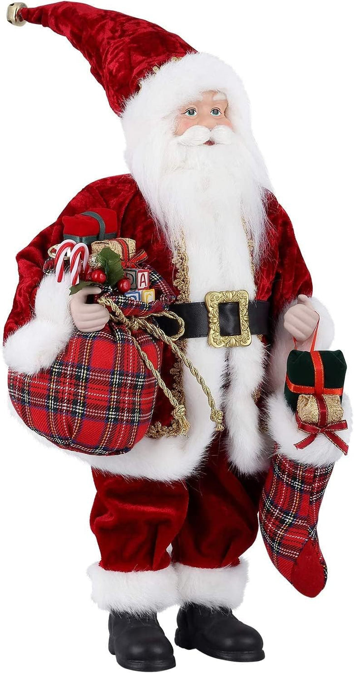 Uten Weihnachtsmann 45,7cm/18“ Santa Claus Figuren animierte Weihnachtsstern stehend Santa Figur mit