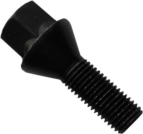 10 Radschrauben Radbolzen Kegelbund schwarz M14x1,5 55mm 55 mm schwarz, 55 mm schwarz