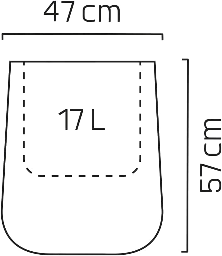 POETIC Pflanzgefäss MAHENO rund 57 Smoke Black