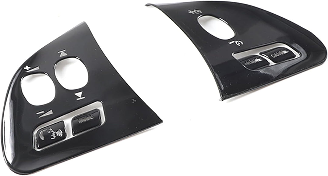 DIYUCAR Aluminiumlegierung Schwarz Auto Styling Lenkrad Knopf Rahmen Abdeckungen Trim Aufkleber FĂŒr
