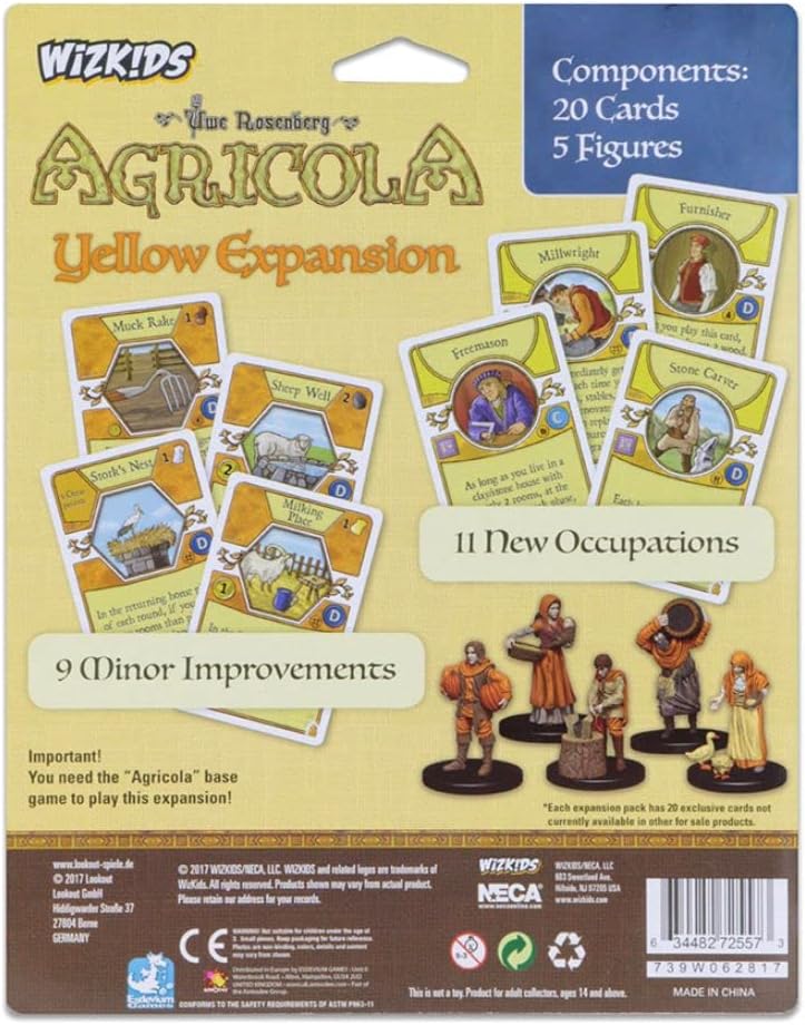 Mayfair Games Europe MFG72257 Agricola Game Expansion: Yellow (5 Figures), Mehrfarbig