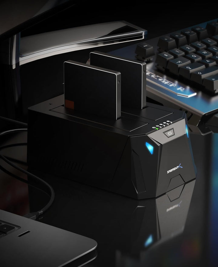 SABRENT SSD/HDD 2,5/3,5 Zoll Docking Station, festplatten gehäuse, USB 3.2 Gen1 offline Klon, sata z