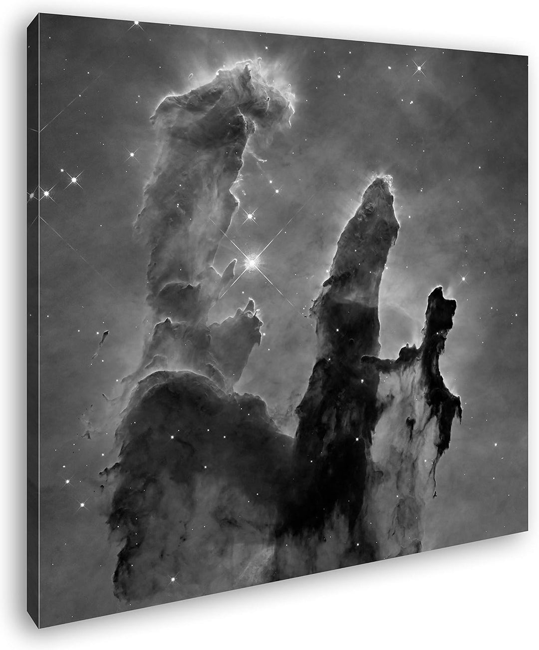 deyoli Säulen der Schöpfung Format: 70x70 Effekt: Schwarz&Weiss als Leinwandbild, Motiv fertig gerah
