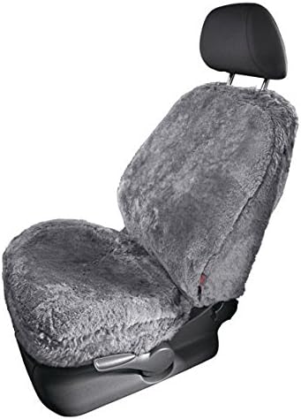 Unitec 84961 Lammfellsitzbezug, Grau, 1-Teilig