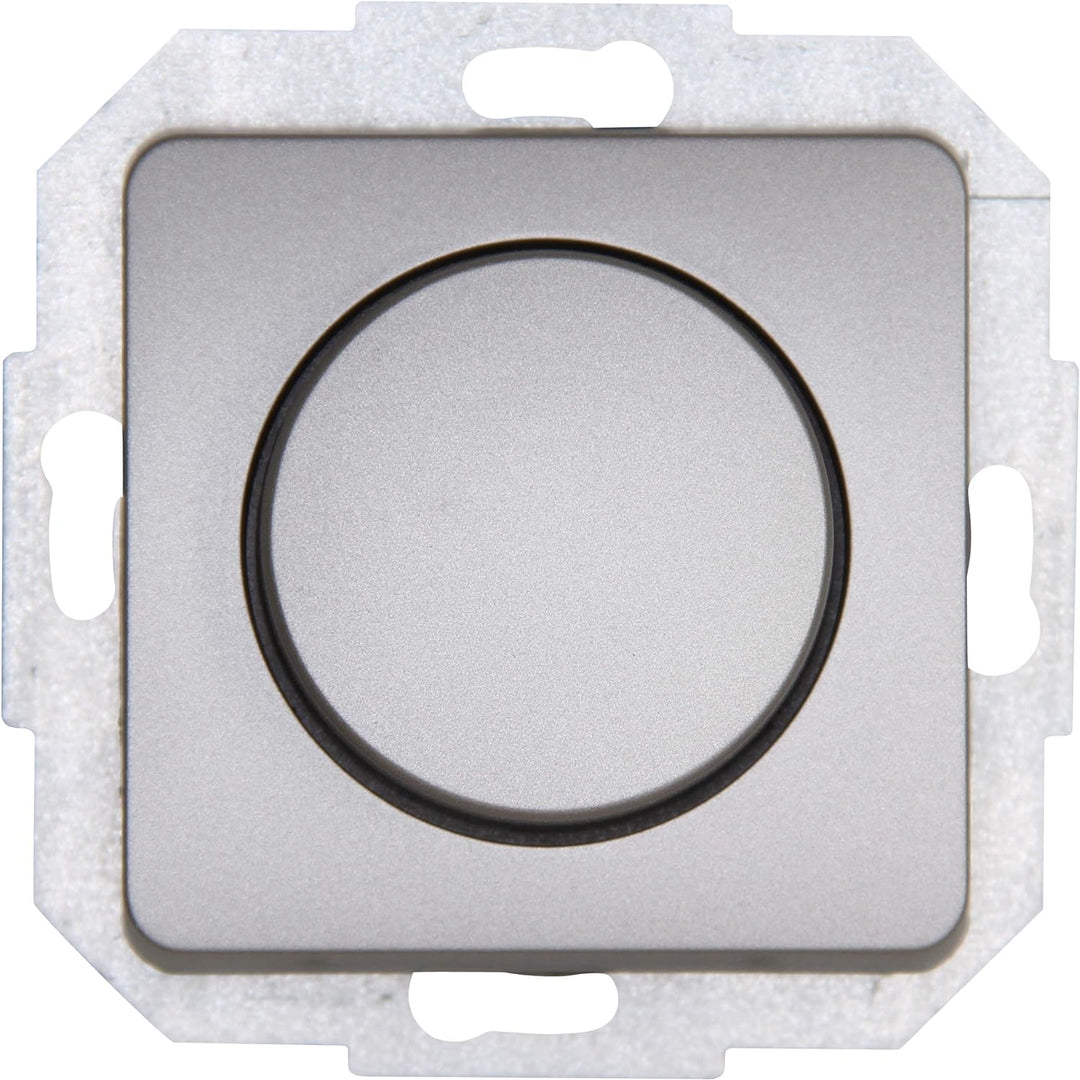 Kopp Milano Stahl, Druck-Wechsel-Schalter, Kombigerät, LED-Dimmer, für Glüh-Lampen, 230V Halogenlamp