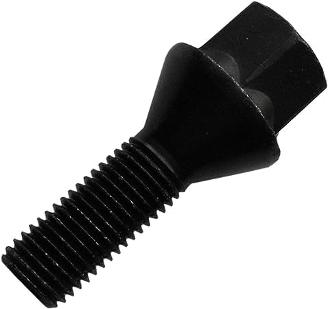 10 Radschrauben Radbolzen Kegelbund schwarz M14x1,5 55mm 55 mm schwarz, 55 mm schwarz
