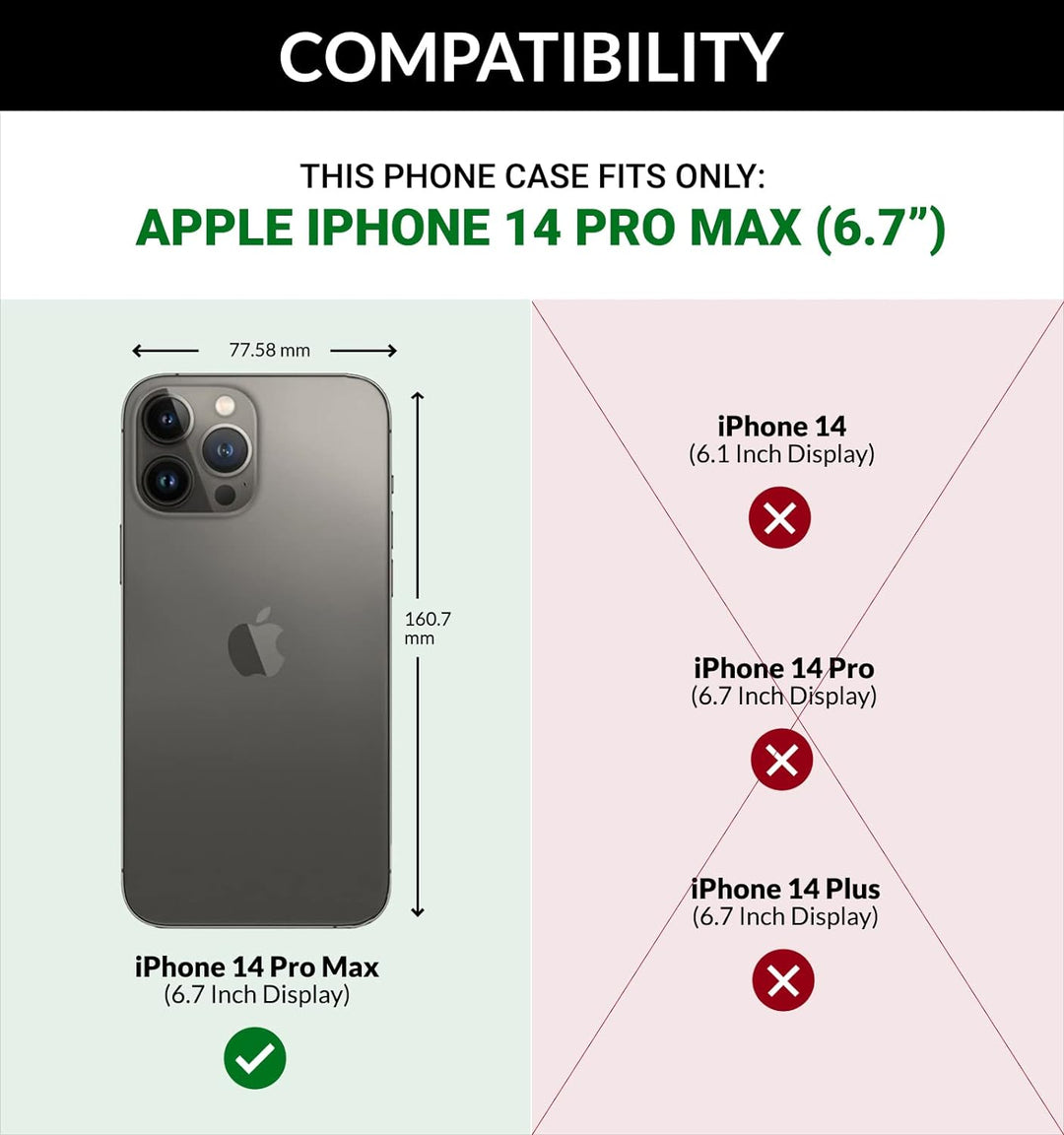 SURAZO Handyhülle für Apple iPhone 14 Pro Max Hülle Leder – Klappbare Echtleder Schutzhülle [mit Mag