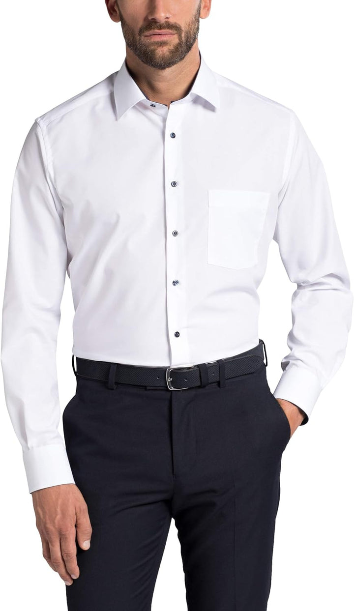 eterna Langarm Hemd MODERN FIT Chambray Unifarben
