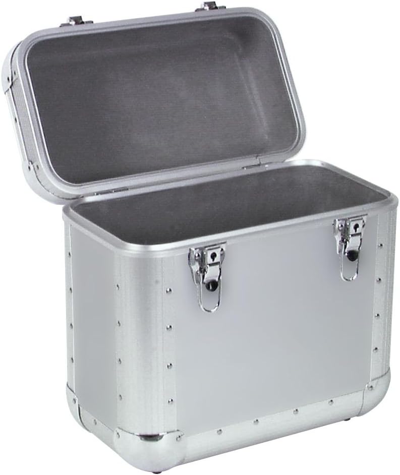 ROADINGER Platten-Case ALU Battle/Booking, abger. | Platten-Case im Aluminiumgehäuse für 40-50 LPs