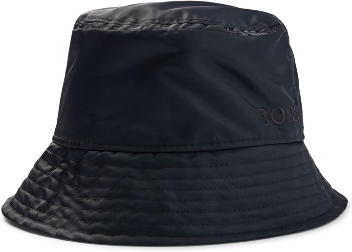 BOSS Damen Zanylon Fischerhut mit Logo-Detail Schwarz Stck