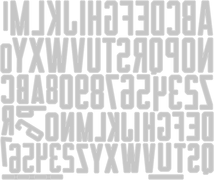 Thinlits Stanzformset 73PK Alphanumerische Theorie von Tim Holtz, Theorie