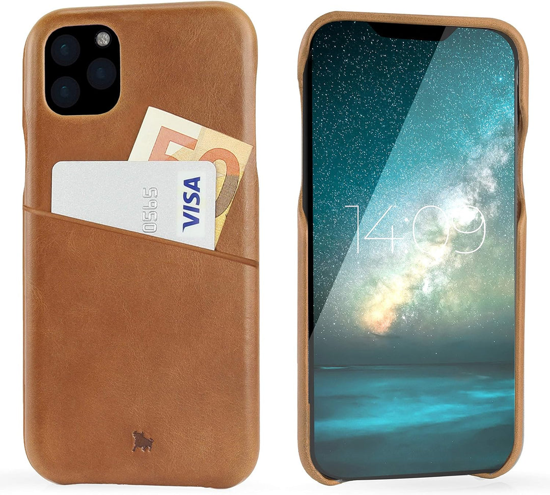 BULLAZO Menor Urban – kompatibel mit iPhone 11 / XI Case Schutzhülle Handy Hülle Kartenfach aus Lede