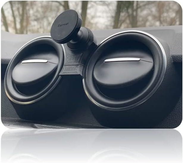 craVeDRIVE Handyhalterung Auto Magnet I Kompatibel Runde Lüftungen Dacia Duster 2 Zubehör I 360° Dre