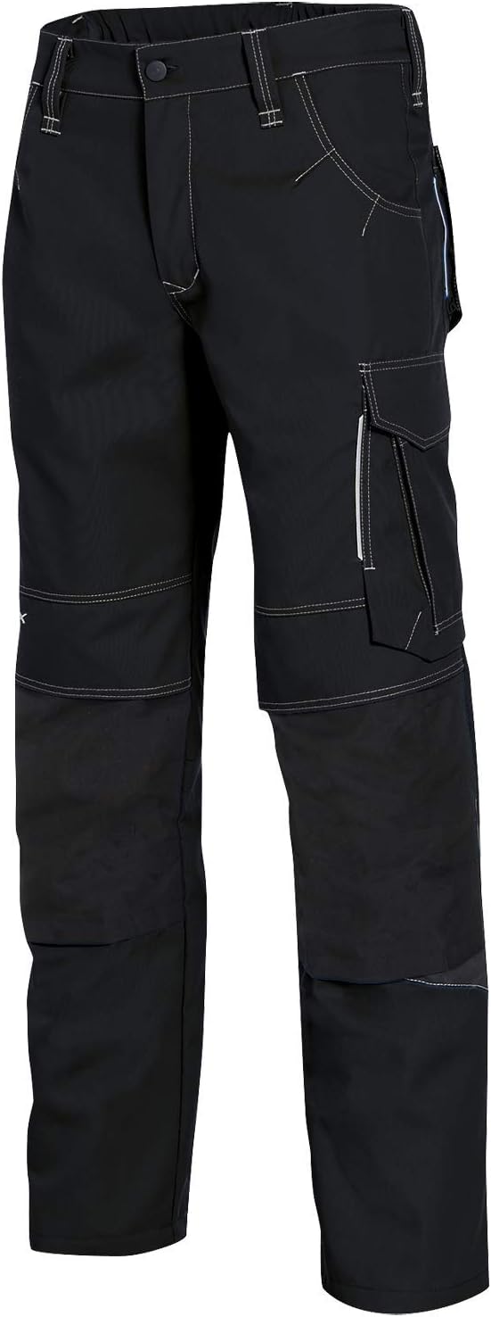 Uvex New Worker Arbeitshose - Schwarze Bundhose mit Kniepolstertaschen - Gr 58