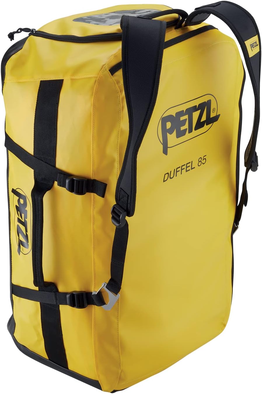 Petzl Duffel 85 Mittelgrosse Transporttasche aus TPU Plane und Polypropylen in der Farbe Schwarz 85
