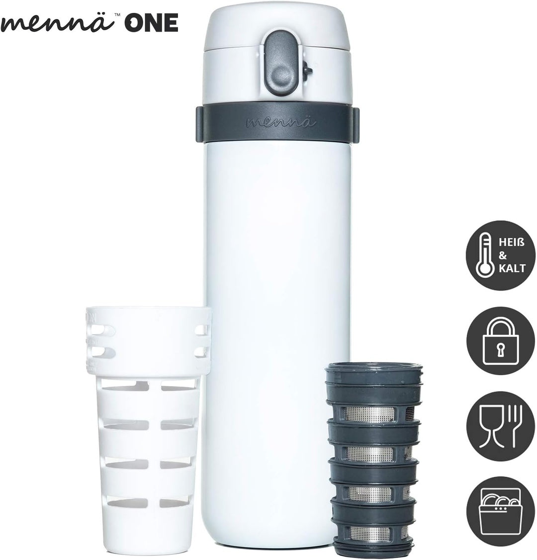 Coolinato mennä One Tee Thermobecher to go 375ml mit Teesieb individueller Start-Stopp Brühvorgang D