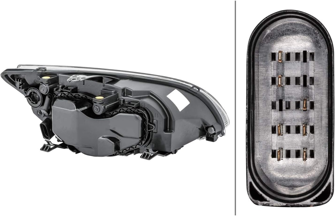 HELLA 1LL 010 201-071 Halogen-Hauptscheinwerfer - links - für u.a. Ford Focus II (Da_, Hcp, Dp), Lin