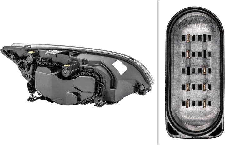 HELLA 1LL 010 201-071 Halogen-Hauptscheinwerfer - links - für u.a. Ford Focus II (Da_, Hcp, Dp), Lin