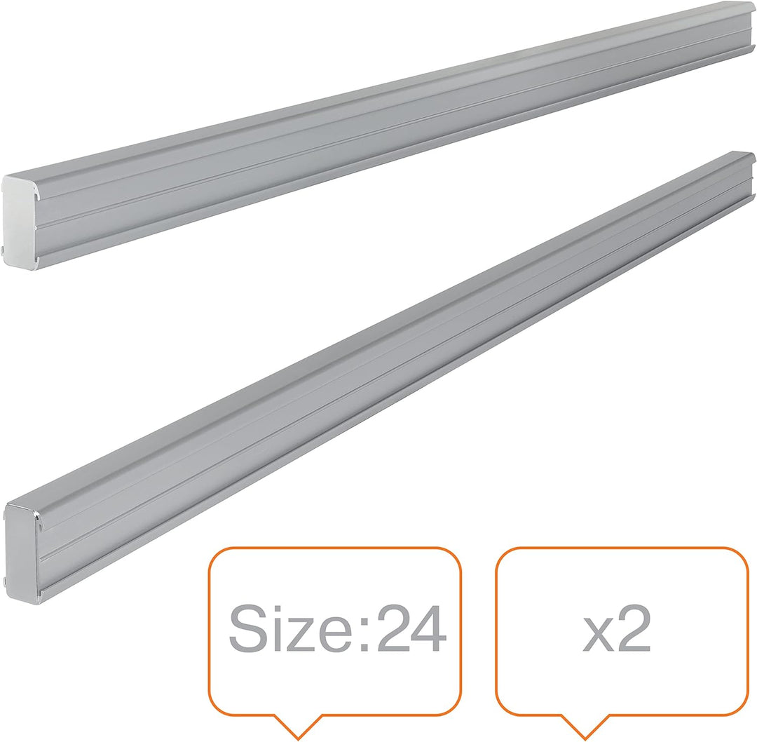 Nobo 1900413 Kartentafel-Zubehör Rahmenprofil für Stecksystem, Index 24, 2 Stück, Index 24