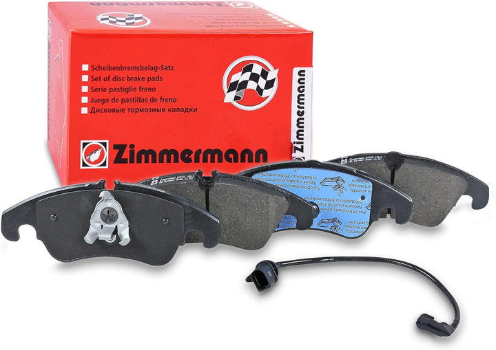 ZIMMERMANN 24743.190.3 Serie Bremsbelagsatz, Hinten, 2 Sensoren, inklusive Platte dämpfend, inklusiv