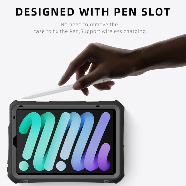 Shellbox Hülle für iPad Mini 6 2021 8,3 Zoll IP68 wasserdichte iPad Mini 6 Case integrierter Display