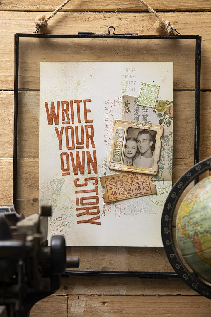 Thinlits Stanzformset 73PK Alphanumerische Theorie von Tim Holtz, Theorie