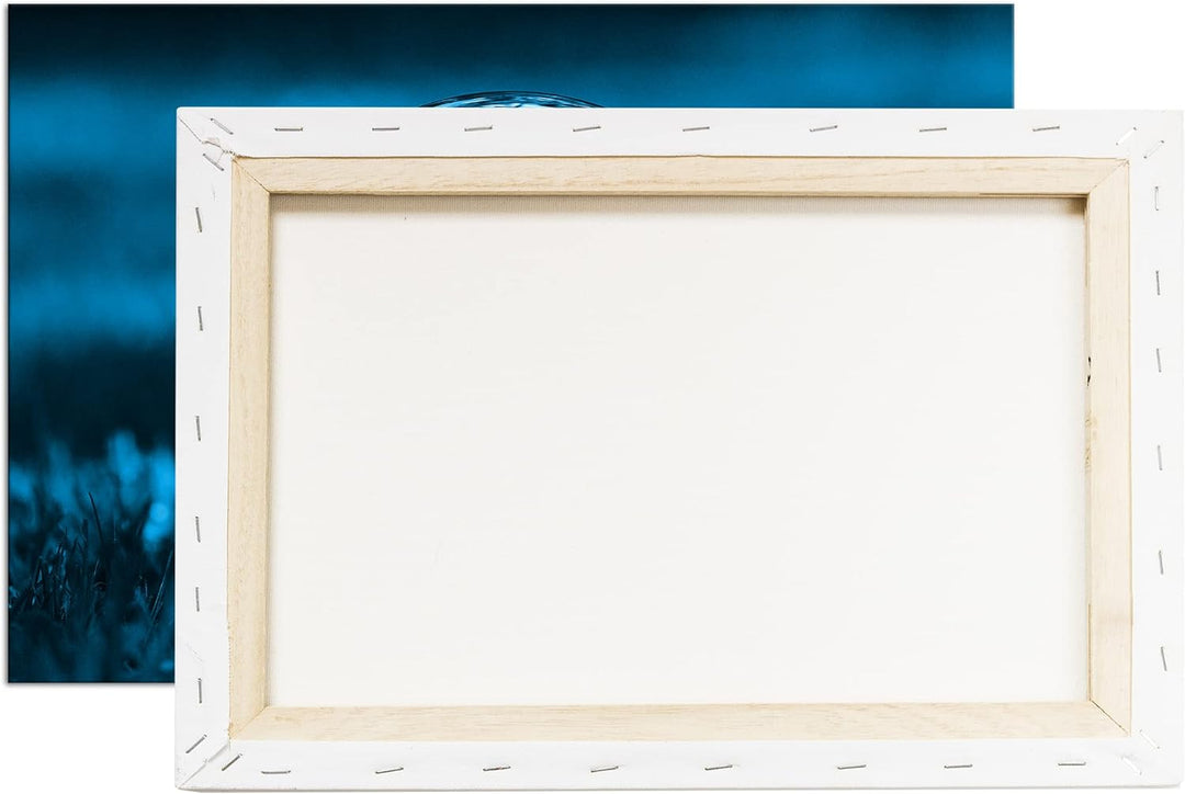 deyoli Umgedrehte Welt Format: 80x60 Effekt: Monocrome Blau als Leinwandbild, Motiv fertig gerahmt a