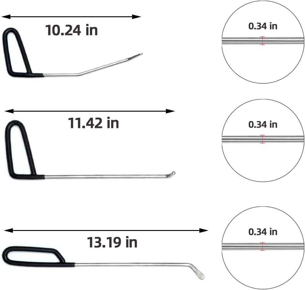 CYGOODS Karosserie-Hakenstangen Kotflügeltür Dings Dent Auto Paintless Hagelentfernungs-Reparaturwer