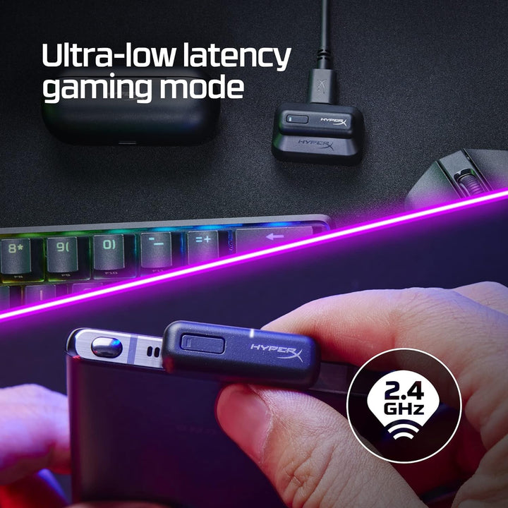 HyperXCloud MIXBuds-EchtekabelloseOhrhörer,Bluetooth-kompatibel,Low-Latency-Gaming-Modus,USB-CWirele