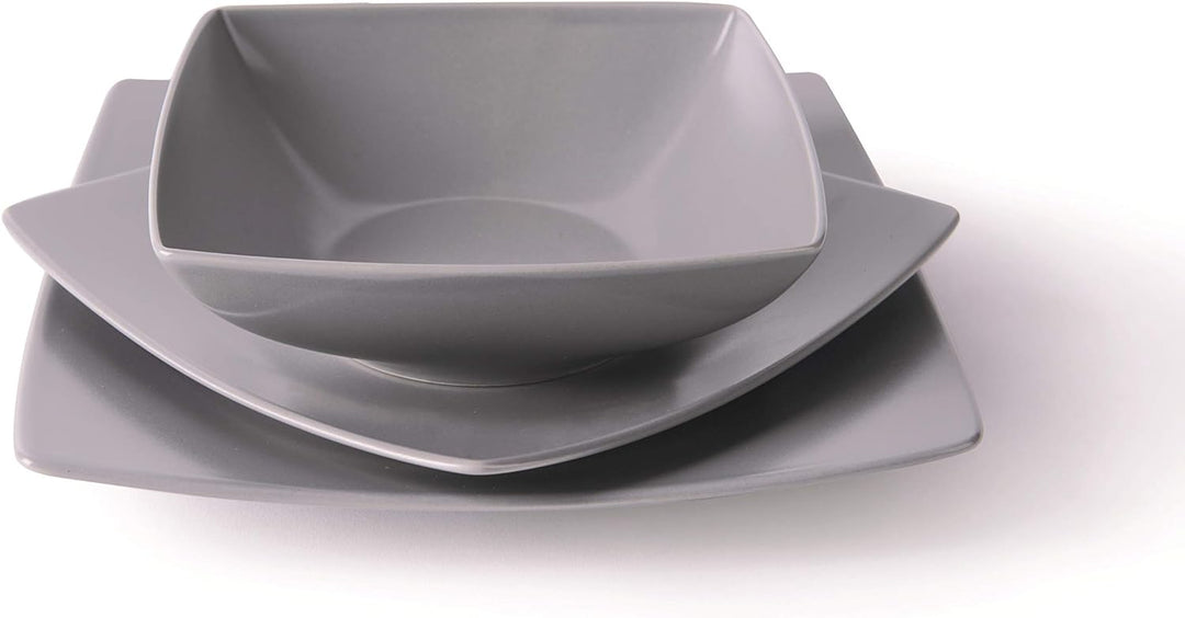 Excelsa Eclipse Tellerservice 18-teilig, Keramik, grau, STK, Grau