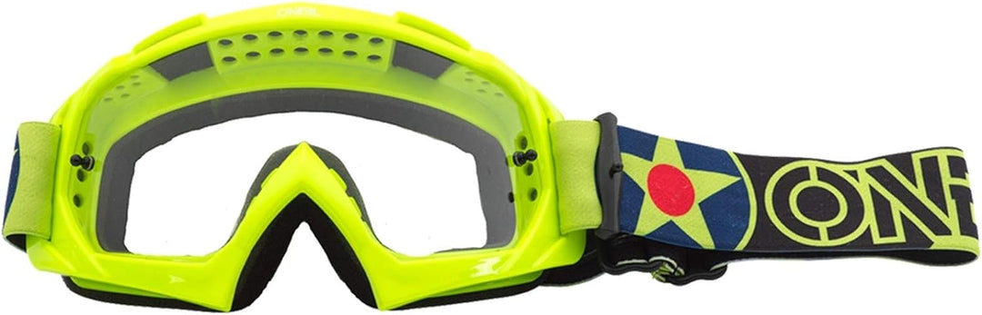 O'NEAL B10 Warhawk Goggle MX DH Brille gelb/schwarz/klar Oneal