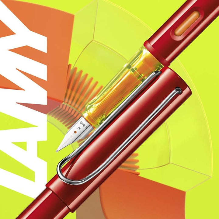 LAMY AL-star Set leichter Füllhalter aus Aluminium in glossy red mit ergonomischem Griff und poliert