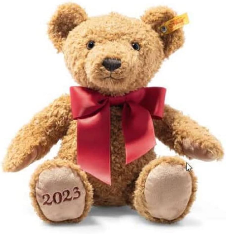 Steiff Teddybär Cosy Year 2023-34 cm - Kuscheltier - Goldbraun, 113901, Dijon Einzelbett, Einzelbett