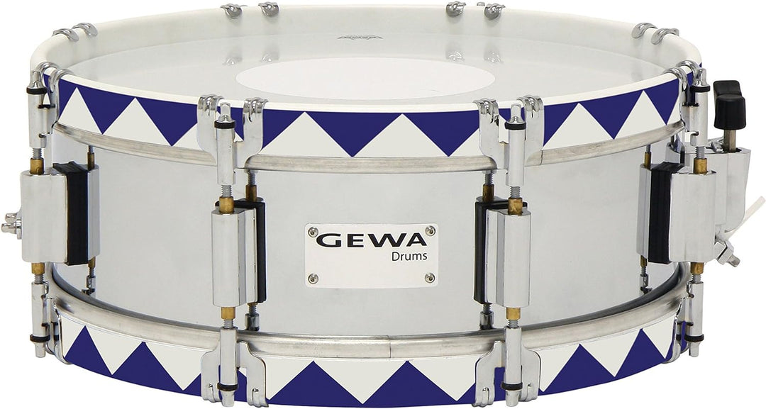 GEWA Marschtrommel, kleine Trommel 14x5" Stahlkessel verchromt kleine Trommel 14 x 5" verchromt / bl