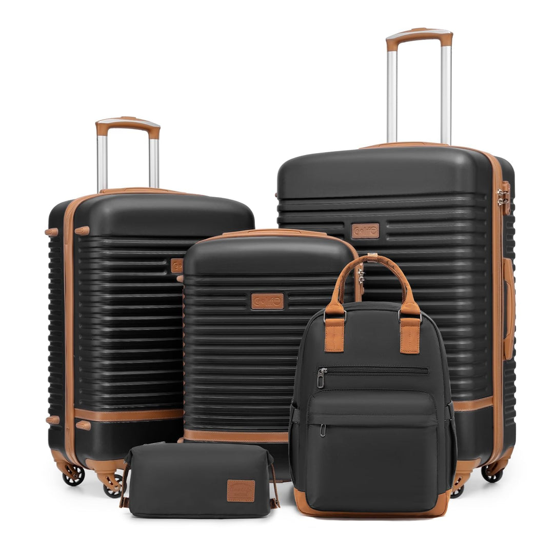 COOLIFE Koffer Trolley Koffer Reisekoffer von ABS Hartschalen Trolley 4 Rollen TSA-Schloss Der Koffe