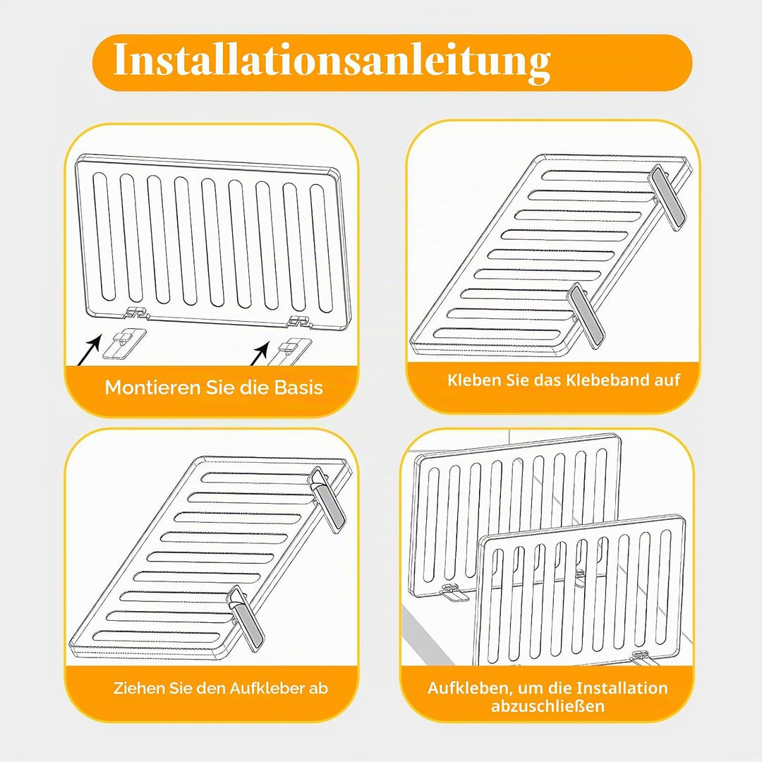 Regalteiler 4er-Pack Schränke Regaltrenner Organizer Nano-Klebeband Selbstklebender transparenter Sc
