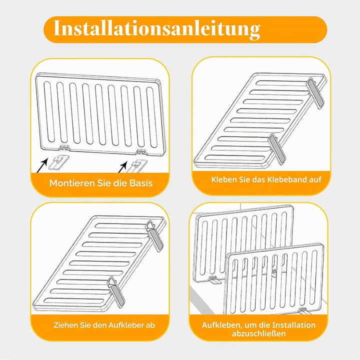 Regalteiler 4er-Pack Schränke Regaltrenner Organizer Nano-Klebeband Selbstklebender transparenter Sc