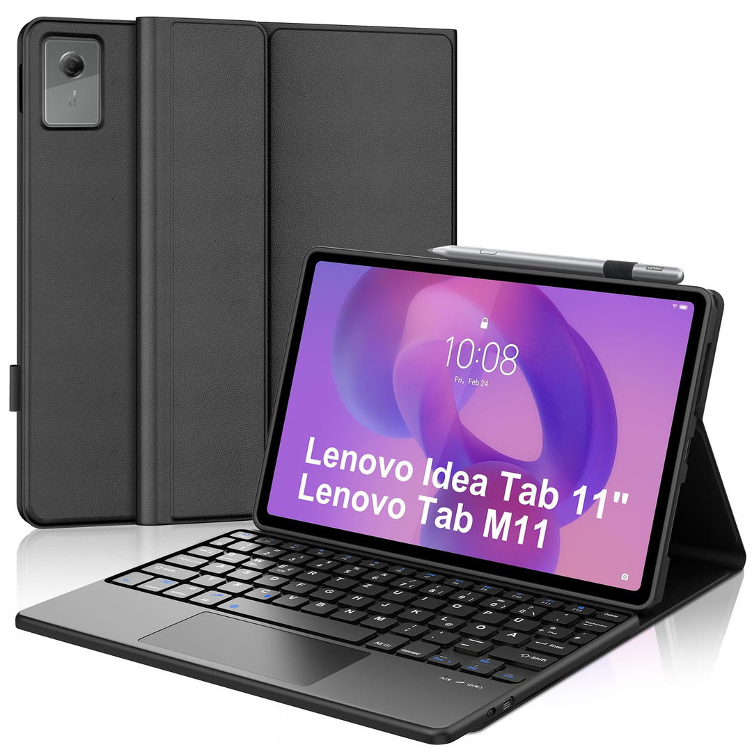 Tastatur Hülle für Lenovo Idea Tab 2025 11 Zoll (TB-336ZU TB-336FU) mit Touchpad, Kabellose Bluetoot
