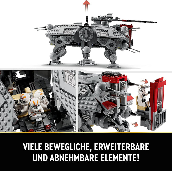 LEGO Star Wars Chewbacca, Wookie-Figur zum Sammeln, Bogenspanner & Star Wars at-TE Walker, Beweglich