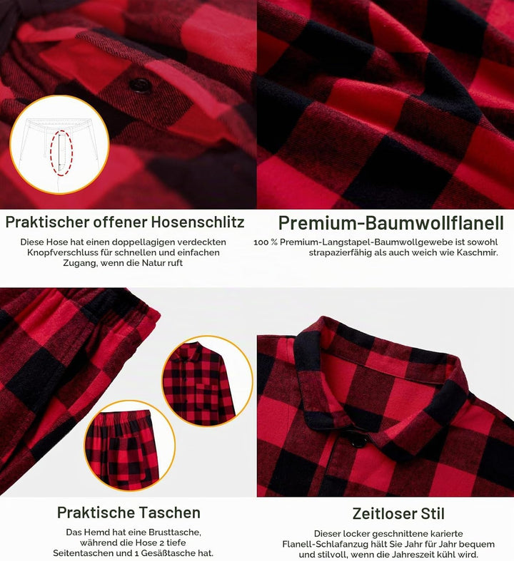 LAPASA Herren Pyjama-Set Schlafanzugset (Extra Warm Flecce Set M129, Wärmer Flanell Set M95, Warm Fl