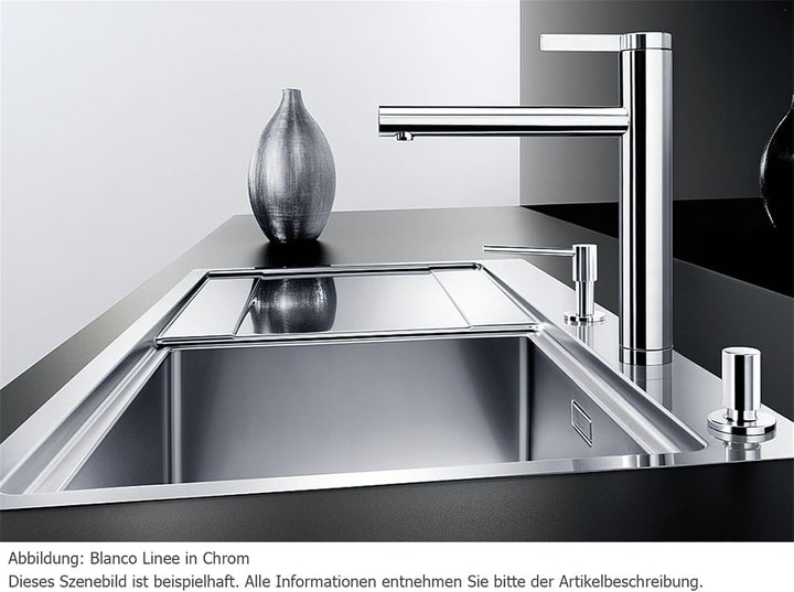 BLANCO LINEE | Edelstahl seidenmatt | Hochdruck | Rückflussverhinderer | Keramik Kartusche | Gesiche