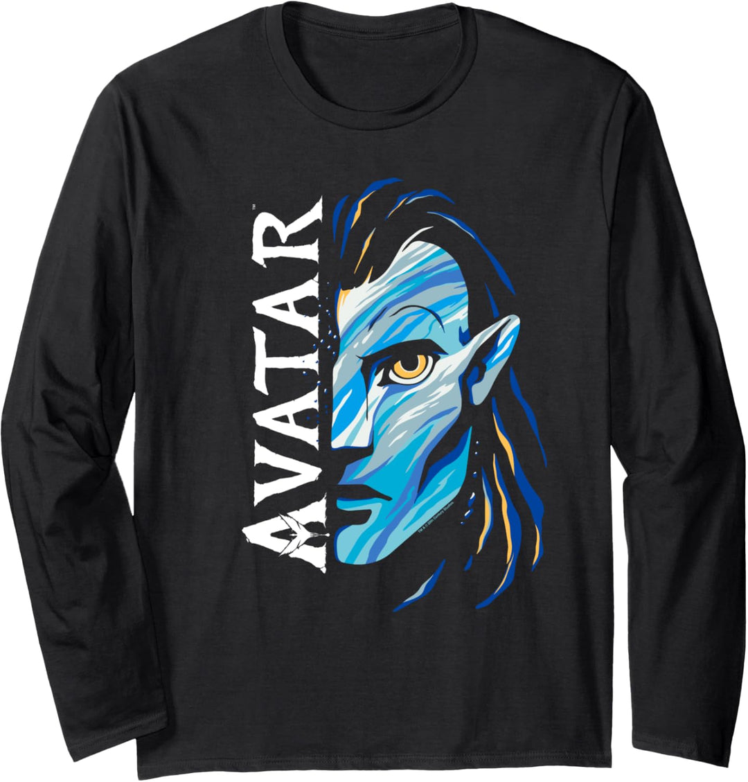 Avatar: The Way of Water Jake Sully Split Avatar Face Langarmshirt