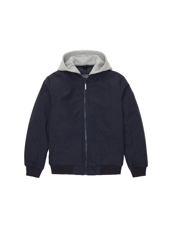 TOM TAILOR Jungen 1038538 Bomberjacke mit abnehmbarer Kapuze (1er Pack) 140 10668 - Sky Captain Blue
