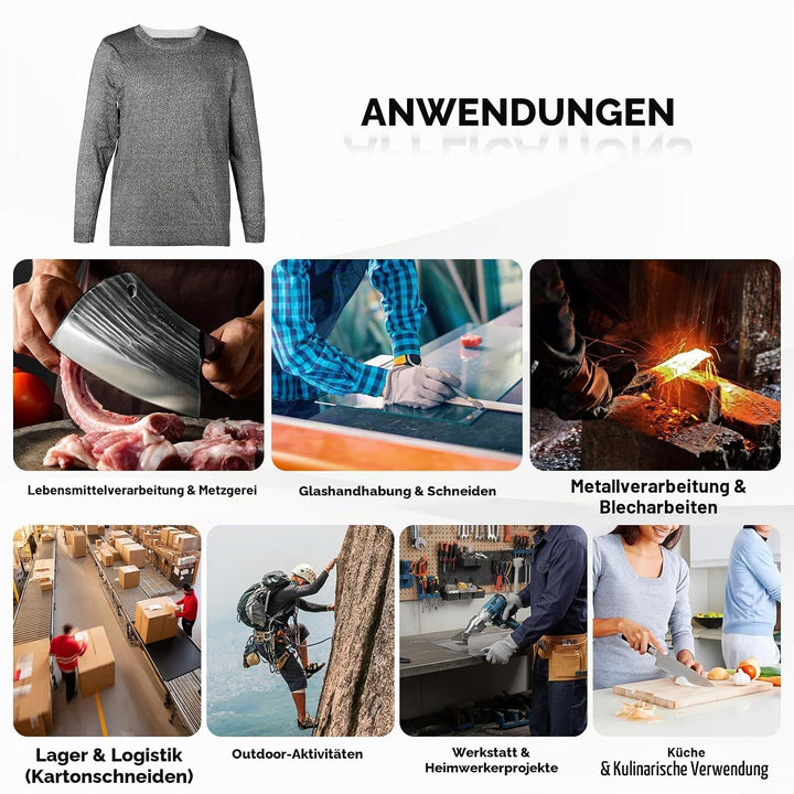 Schnittfestes Hemd, Anti-Schlitz-Kleidung, Schutzpullover Der Stufe 5, Rundhals-Langarm-Arbeitsschut
