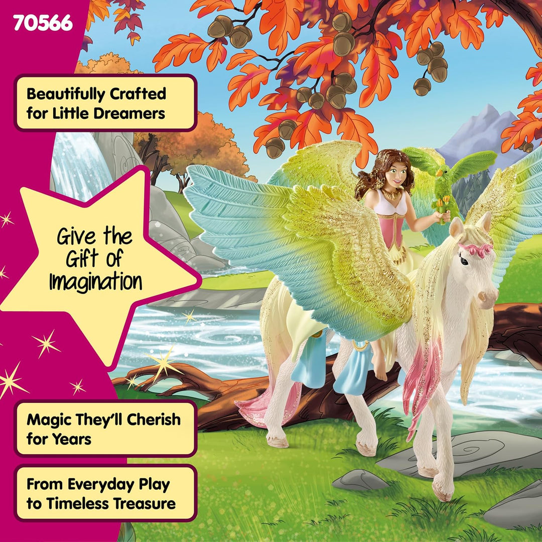 Schleich bayala 70568 Fairy Feya with Pegasus unicorn Single Standardverpackung, Single Standardverp