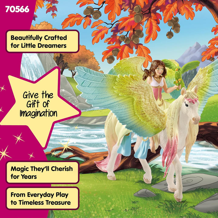 Schleich bayala 70568 Fairy Feya with Pegasus unicorn Single Standardverpackung, Single Standardverp