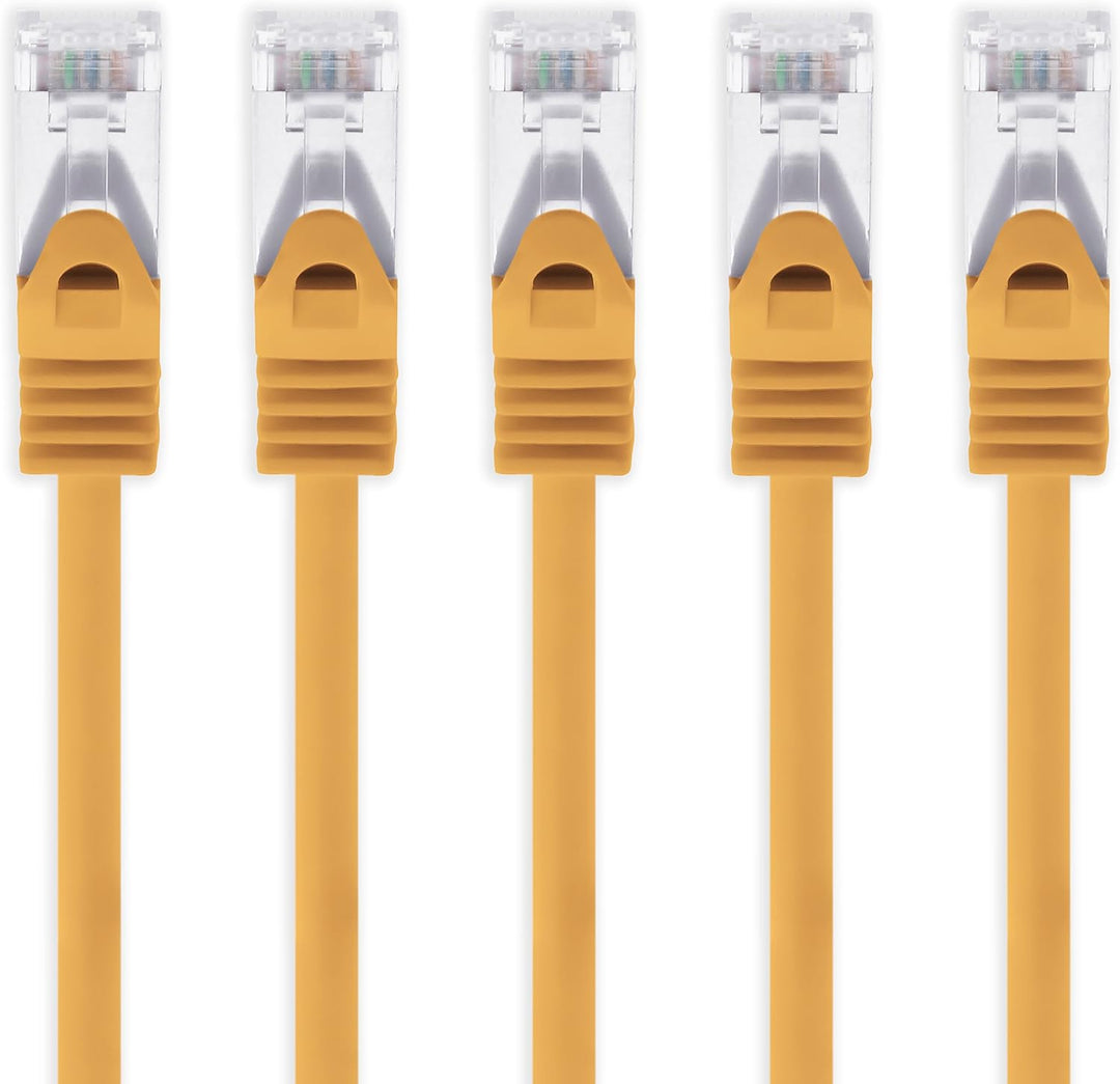 1aTTack.de 7,5m - orange - 5 Stück Cat7 Netzwerkkabel SFTP Patchkabel Lankabel Rohkabel 10GB/s - 500
