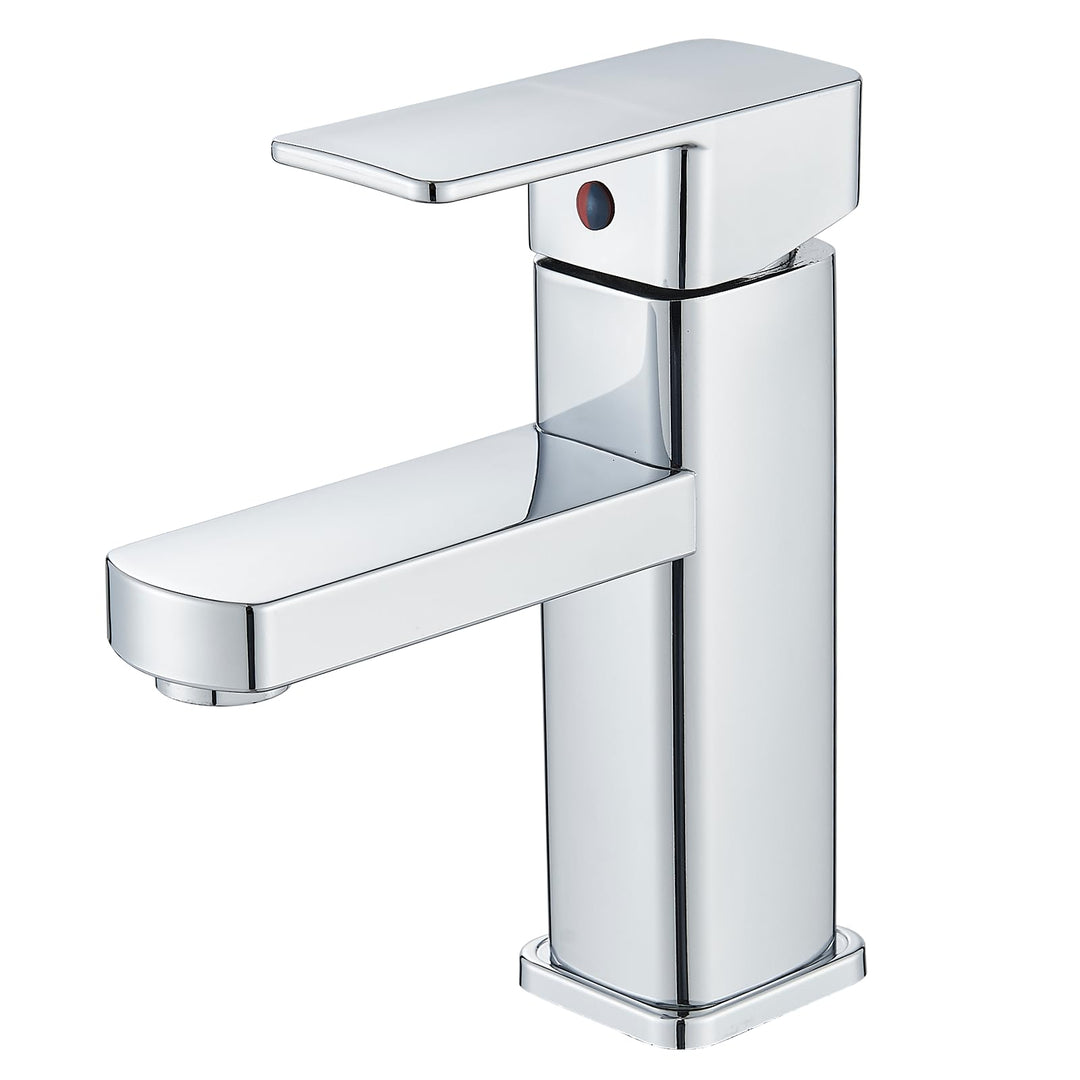Wasserhahn Bad Badarmatur Chrom für Badezimmer Einhebelmischer Kleine Waschtischarmatur Waschbecken