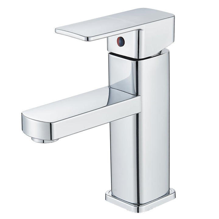 Wasserhahn Bad Badarmatur Chrom für Badezimmer Einhebelmischer Kleine Waschtischarmatur Waschbecken